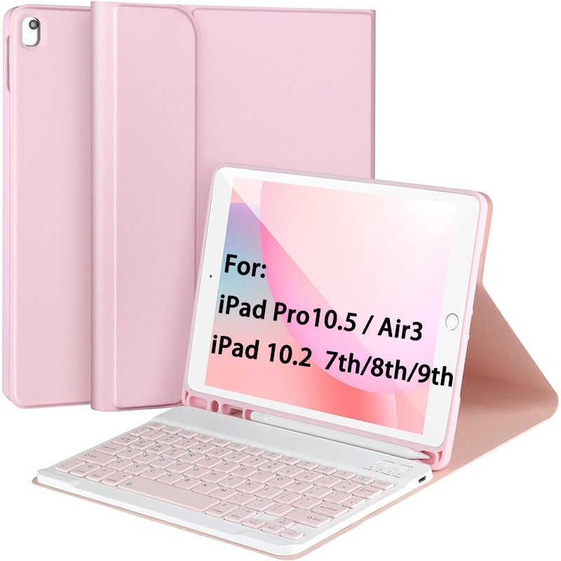 Suitable For Ipad Tablet 10.2Inch Protective Case 10.5 Detachable Wireless Bluetooth Keyboard Air3 Pen Slot Leather Case - Image 2